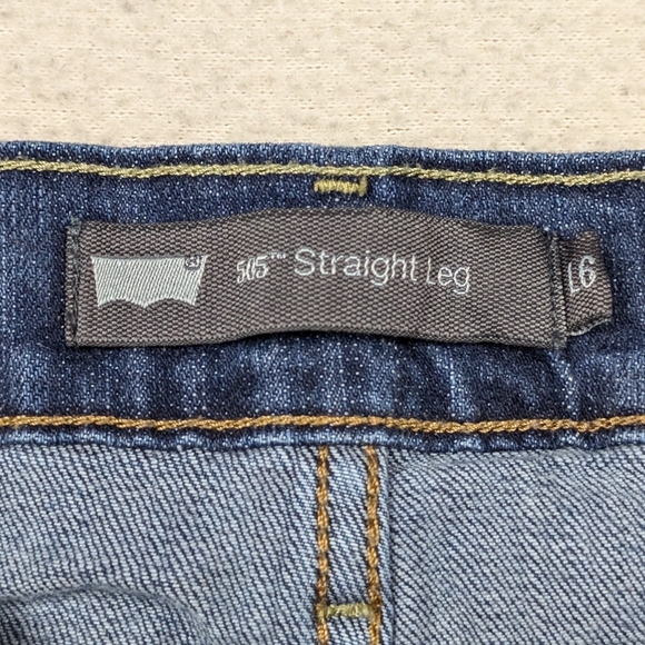 Women's Levi's 505 Straight Leg Stretch Jeans Medium Wash Size 16 35x28.5 - Picture 7 of 16